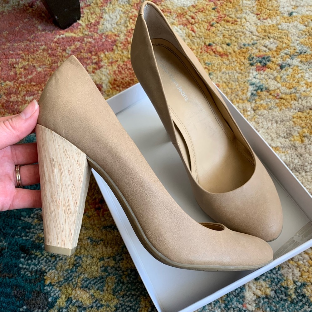 Calvin Klein Jeans Matte Calf Pumps - nude